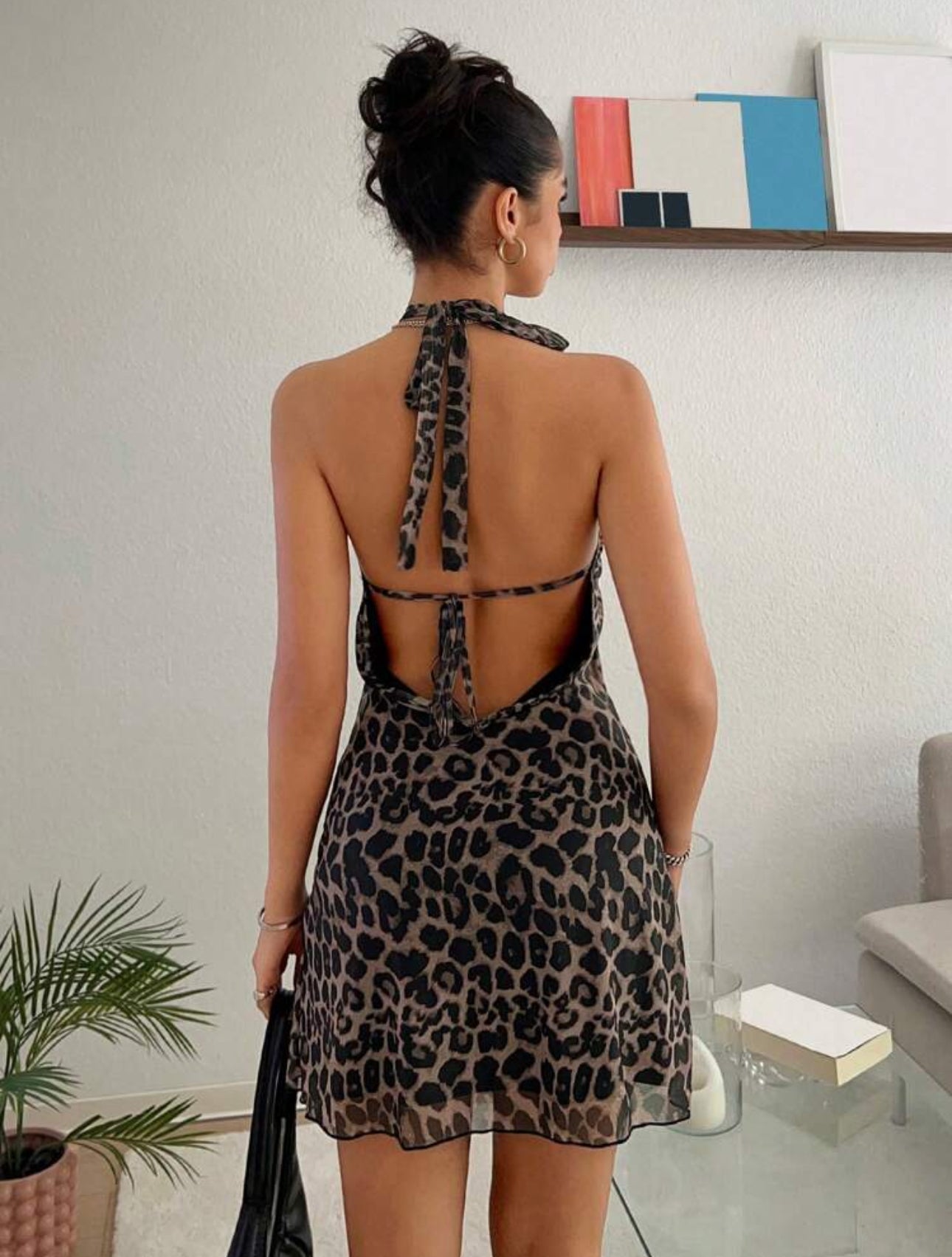 Vestido estampado de leopardo