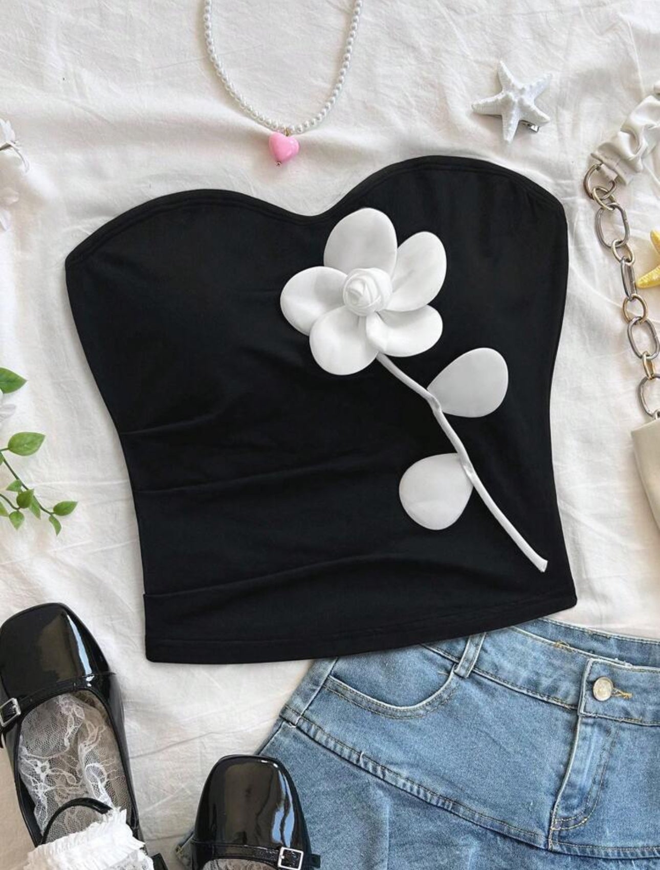 Top con diseño de flor