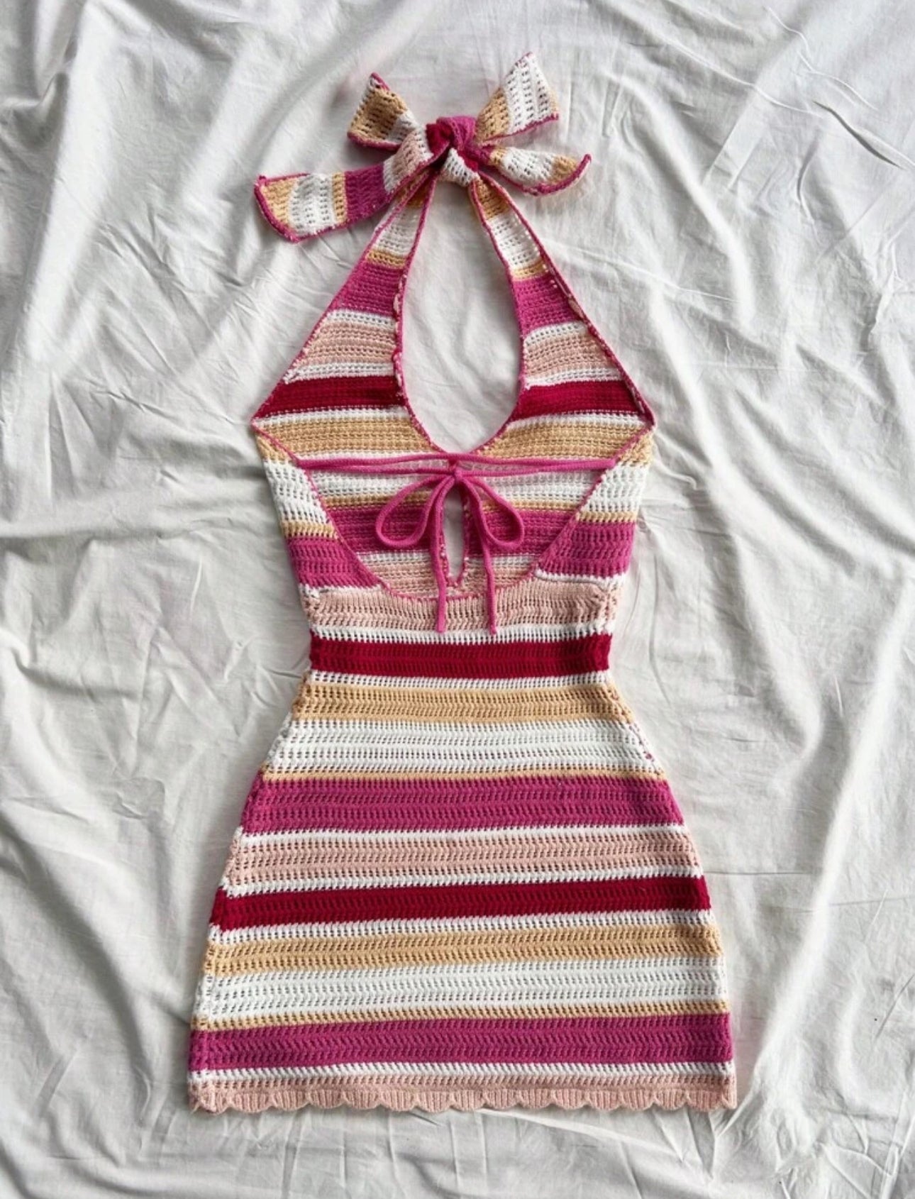 Vestido de crochet playero
