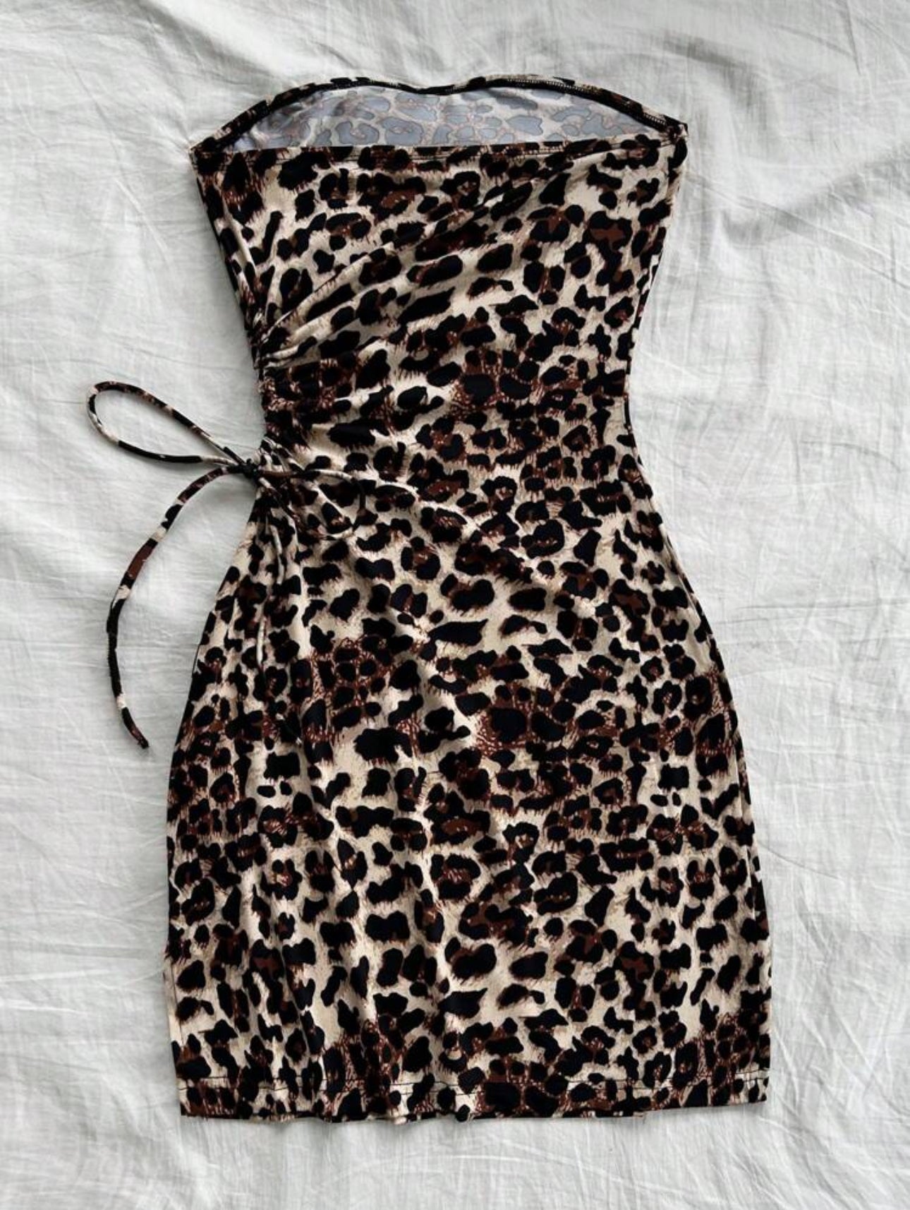 Vestido casual tubo estampado de leopardo