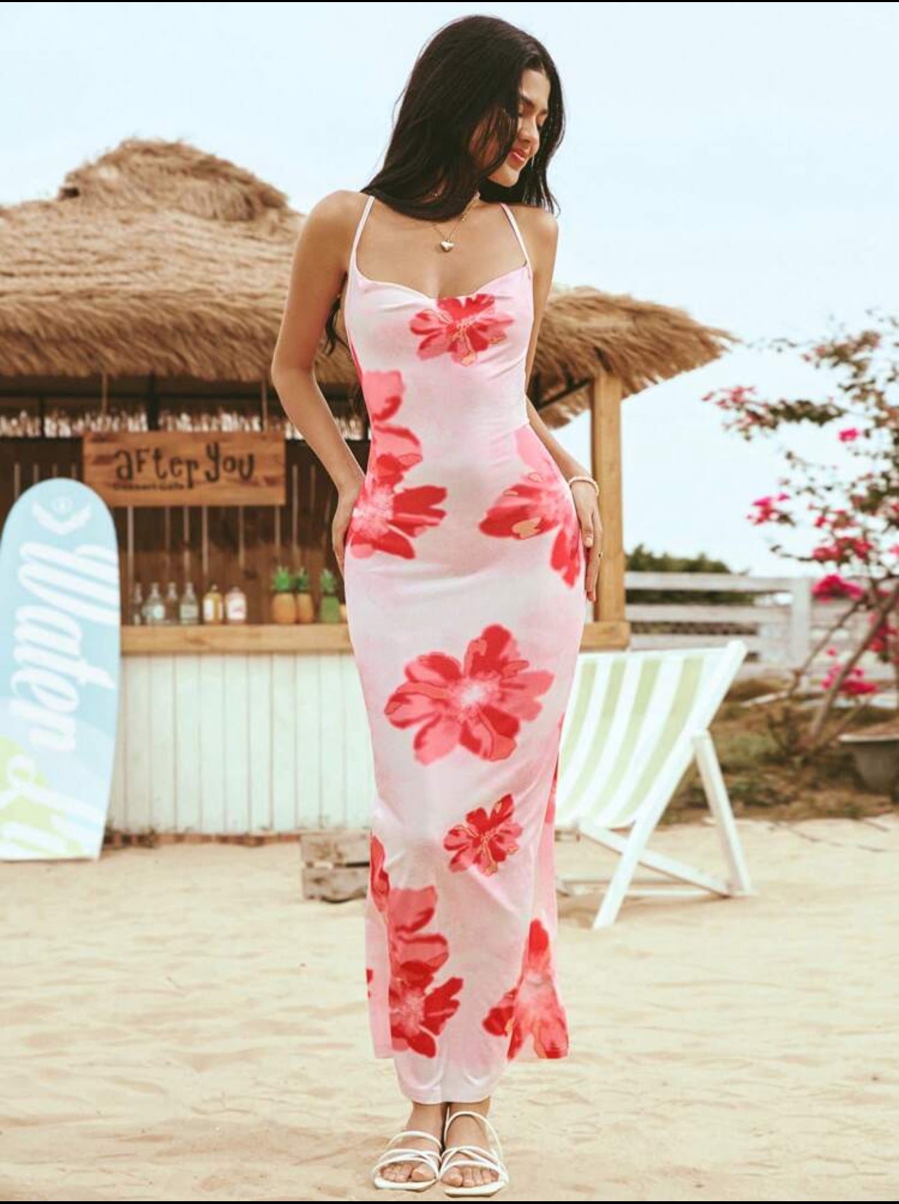 Vestido floral playero
