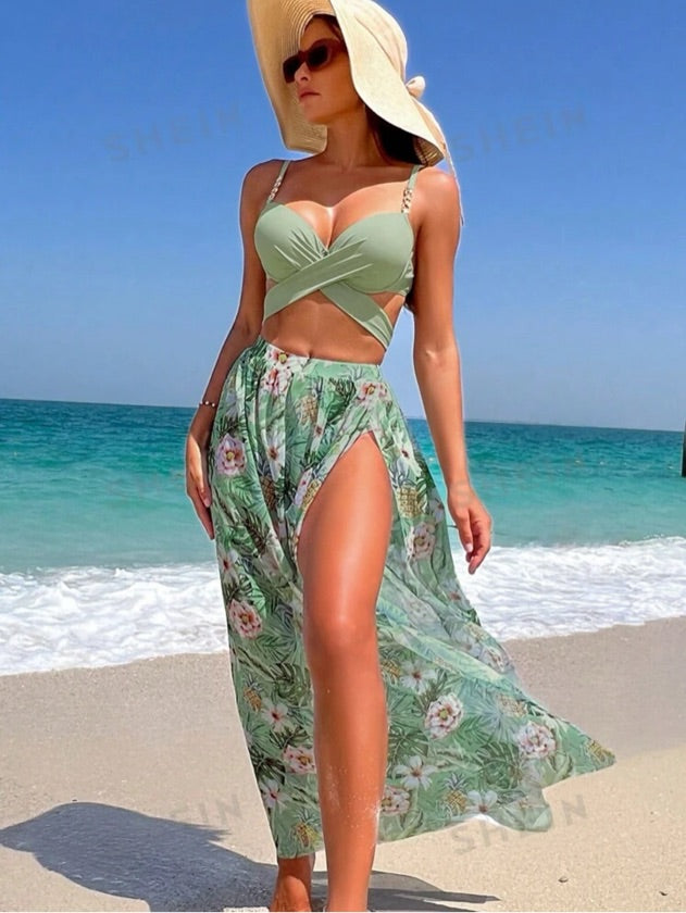 Traje de baño de 3 piezas