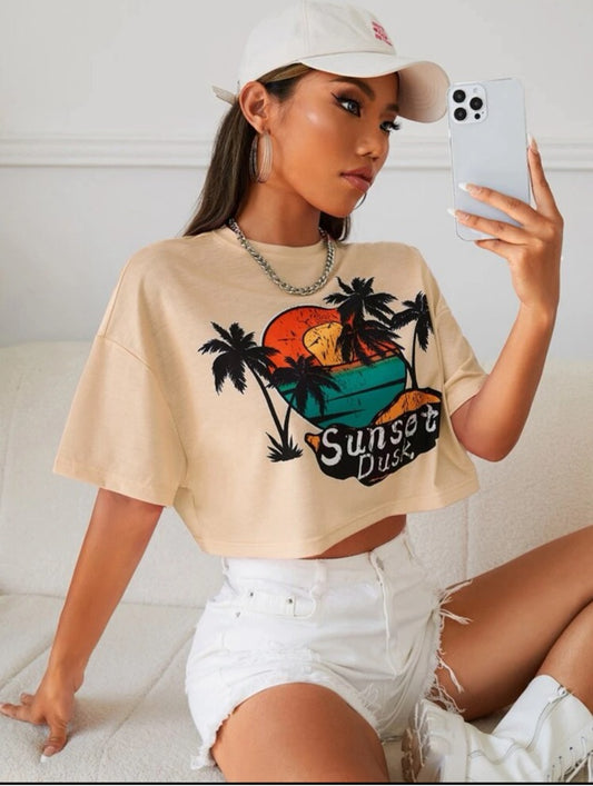 Camisa con estampado SUNSET