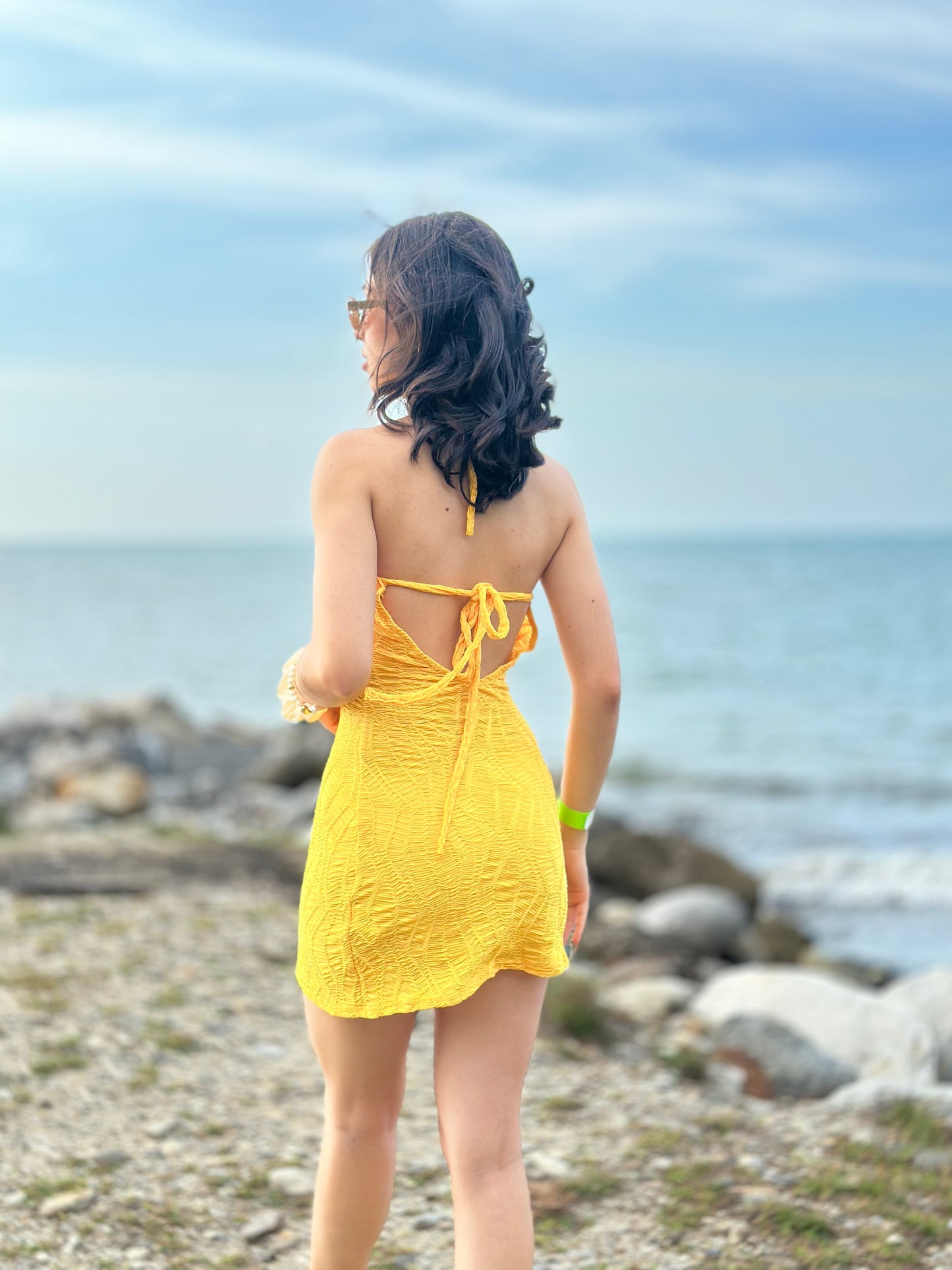 Vestido de cuello Halter para vacaciones