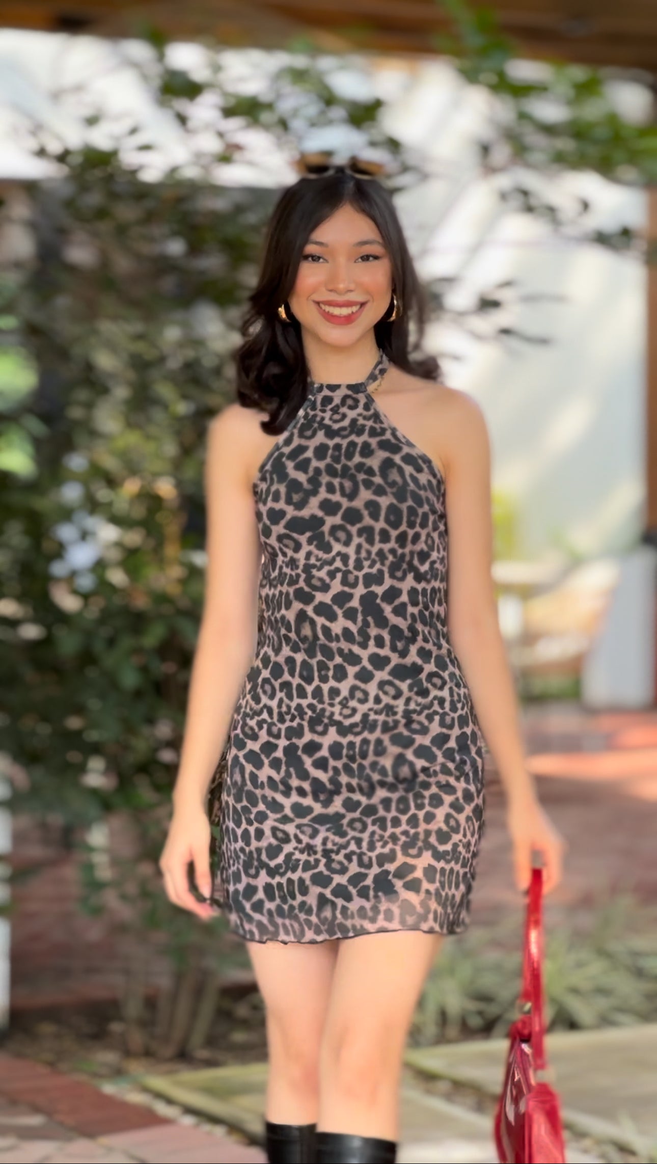 Vestido estampado de leopardo